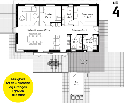 Lejeboliger - byggemodnet - 3 værelser